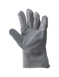 Guanti da lavoro in crosta con palmo rinforzato e manichetta 7cm NERI mod. 362016.