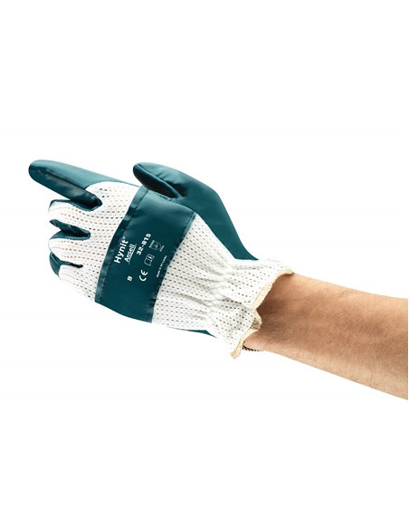 Guanti da lavoro palmo impregnato nitrile fodera cotone/poliestere ANSELL mod.32-815.