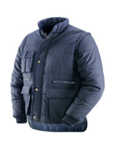 Giubbino da lavoro smanicabile antifreddo NW NERI mod. SAVOIA 65% poliestere 422150.