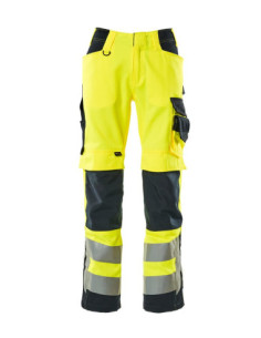 Pantalone da lavoro alta visibilita' classe 2 con ginocchiere  MASCOT mod. KENDAL 2