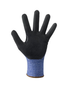Guanti da lavoro a filo continuo rivestiti in nitrile protezione da taglio NW NERI mod. 353132 334 NITCUT