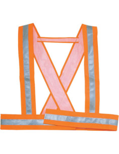 Bretelle da lavoro alta visibilit… chiusura velcro classe 1 arancio DELTA PLUS mod. BAUCE2