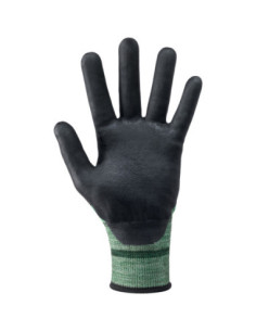 Guanti da lavoro a filo continuo rivestiti in nitrile protezione da taglio NW NERI mod. 353123 AIR NIT CUT 5.