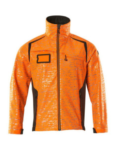 Giacca softshell da lavoro con cerniera con dettagli fluorescentei MASCOT mod. 19202-291