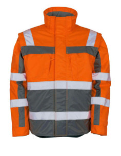 Giacca da lavoro antifreddo impermeabile alta visibilitö sfoderabile e smanicabile MASCOT mod. 09335-880 LORETO
