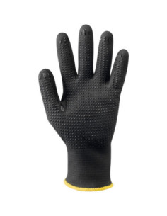 Guanti da lavoro in nylon/nitrile palmo protettivo NERI mod. 353091 NITRAN TOTAL GRIP.