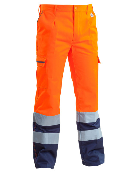 Pantalone estivo alta visibilitö catarifrangente arancio GRUPPO P&P