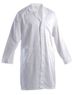 Camice da lavoro per uomo terital bianco/blu GRUPPO P&P mod.PCU01203 65% poliestere