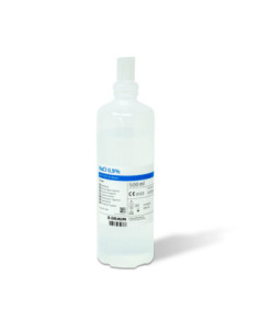 Flacone monouso di soluzione salina sterile al 0,9% 500 ml. mod. SOL004