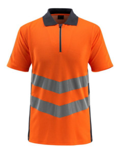 Polo da lavoro con cerniera alta visibilitö classe 2 MASCOT mod. MURTON 50% cotone