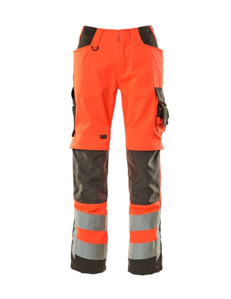 Pantalone da lavoro alta visibilita' classe 2 con ginocchiere  MASCOT mod. KENDAL