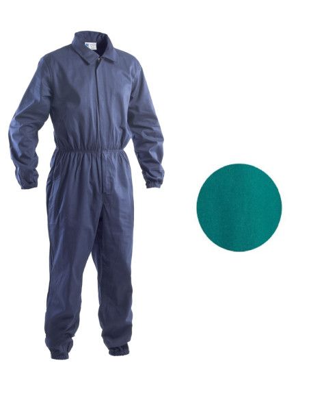 Tuta da lavoro antimpigliamento 100% cotone blu/bianco GRUPPO P&P