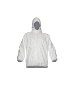 Giubbino protettivo da lavoro in Tyvek cappuccio INDUTEX colore bianco