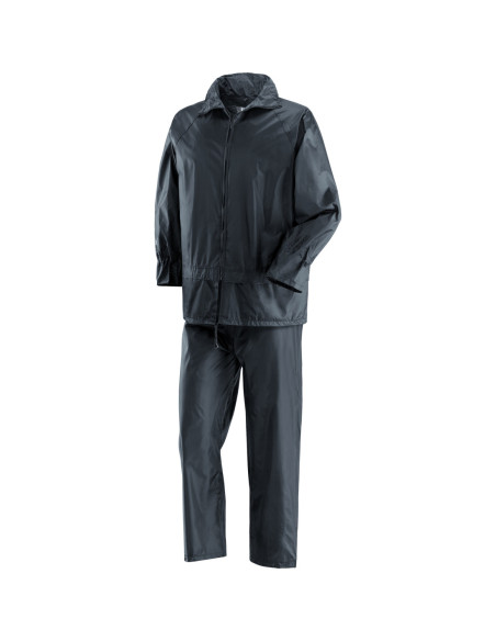 Completo giacca-pantalone da lavoro in poliestere spalmato pvc blu NW NERI mod. NIAGARA