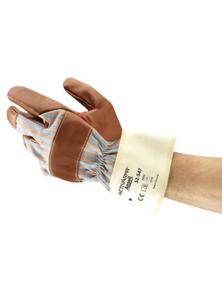 Guanti da lavoro in jersey rivestiti in gomma nitrilica ANSELL mod. 52-547 HYD- TUF
