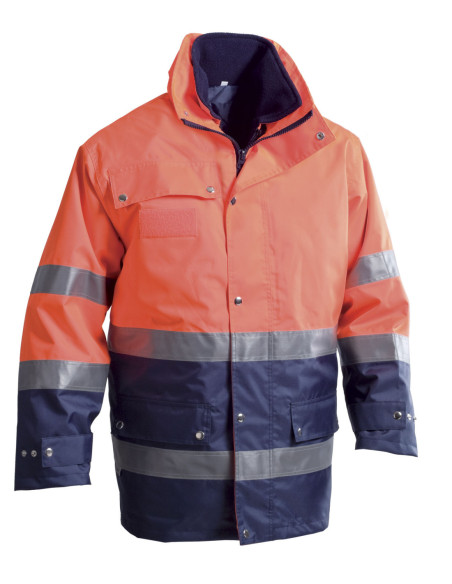Giacca da lavoro parka alta visibilita' invernale sfoderabile GRUPPO P&P mod. GGX30413