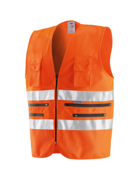 422018 - Gilet alta visibilitö multitasche catarifrangente arancio fluorescente NW NERI