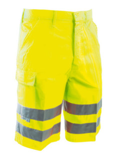 Bermuda cargo estivo catarifrangente alta visibilita mod. AVC12204 65% cotone 35% poliestere.