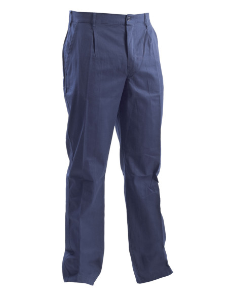 Pantalone da lavoro 100% cotone blu/bianco/verde GRUPPO P&P mod. STX02101