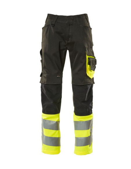 Pantalone da lavoro alta visibilita' classe 1 con ginocchiere  MASCOT mod. 15679-860 LEEDS.