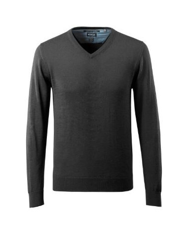 Maglione da lavoro collo a V e maniche a coste MASCOT mod. 50635-989 50% lana merino