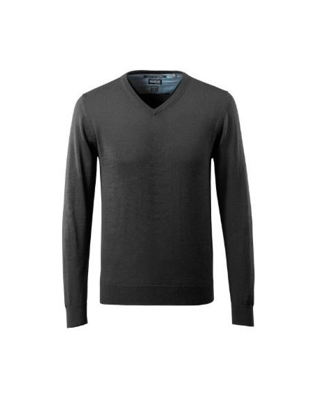 Maglione da lavoro collo a V e maniche a coste MASCOT mod. 50635-989 50% lana merino