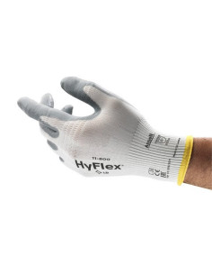 Guanti da lavoro fodera nylon rivestiti in nitrile grigio ANSELL mod. 11-800 HYFLEX.