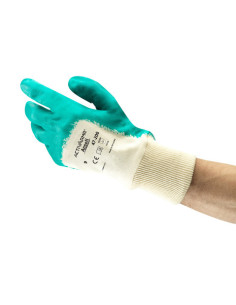 Guanti da lavoro in cotone rivestiti in nitrile azzurro ANSELL mod. 47-200 EASYFLEX. 2