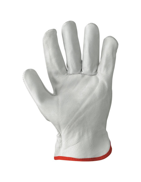 Guanti da lavoro in pelle fiore di bovino con polsino elastico NW NERI mod. 366042.