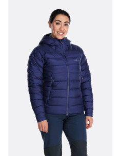 Piumino tecnico con cappuccio invernale per donna RAB mod. ELECTRON PRO JACKET WOMEN