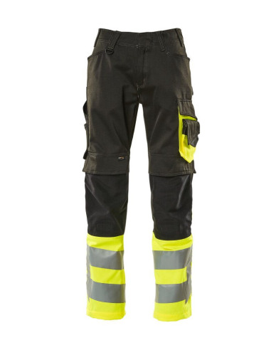 Pantalone da lavoro alta visibilita' classe 1 con ginocchiere  MASCOT mod. 15679-860 LEEDS.
