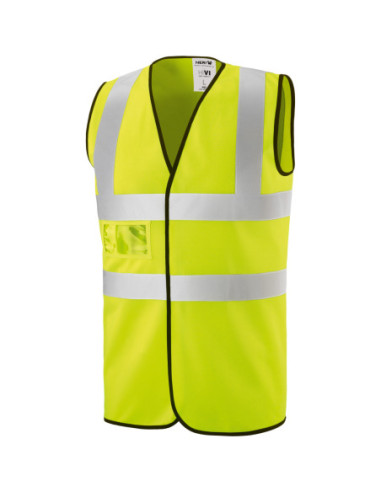 Gilet da lavoro alta visibilita' multitasche e portabadge classe 2 NW NERI mod.WE5/A