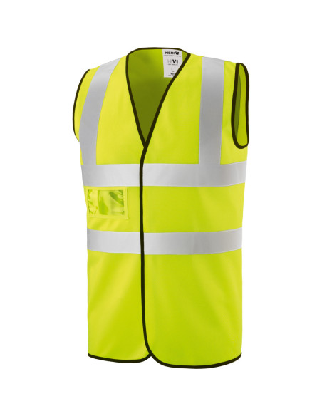 Gilet da lavoro alta visibilita' multitasche e portabadge classe 2 NW NERI mod.WE5/A