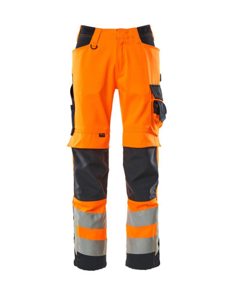 Pantalone da lavoro alta visibilita' classe 2 con ginocchiere  MASCOT mod. KENDAL