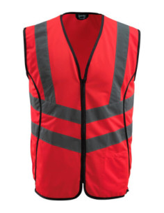 Gilet da lavoro alta visibilita classe 2 con cerniera MASCOT mod. WINGATE 50145-982 2