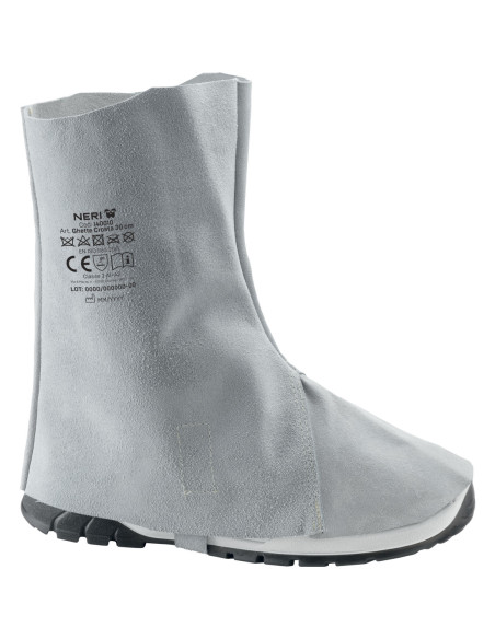 Ghette copriscarpa in pelle crosta uso saldatore NW NERI mod. 140010
