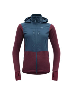 Maglia lana merino per donna con cappuccio DEVOLD mod. GO 264 472 A HEROY MERINO HYBRID WOMAN JACKET WITH HOOD