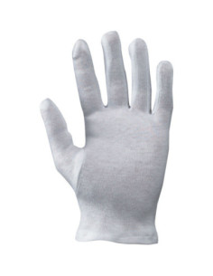 Guanti da lavoro in cotone uso cameriere bianco NW NERI mod. 335026 confezione da 12 paia