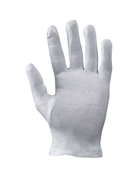 Guanti da lavoro in cotone uso cameriere bianco NW NERI mod. 335026 confezione da 12 paia