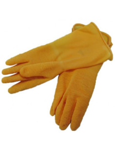 Guanti da lavoro in lattice zigrinato 35cm sp.1,30cm BIPEL mod. 02071660.