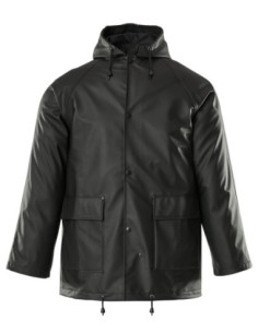 Giacca da lavoro impermeabile antivento MASCOT in poliestere spalmato pvc nero mod. 20901-873. 2