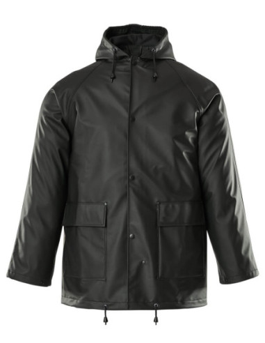Giacca da lavoro impermeabile antivento MASCOT in poliestere spalmato pvc nero mod. 20901-873.