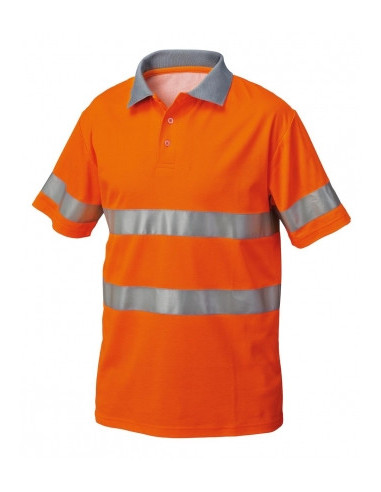 Polo da lavoro alta visibilitö catarifrangente classe 2 SIGGI mod. 25MA0273