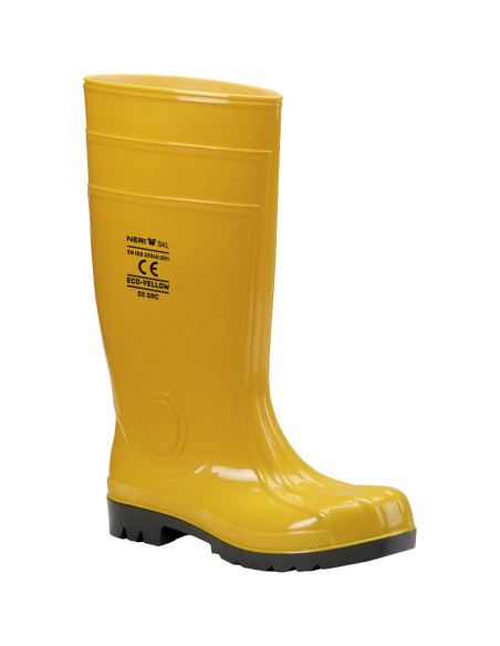 Stivali antinfortunistici da lavoro in PVC S5 NW NERI mod. 570100 ECO YELLOW.