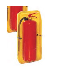 Cassetta porta estintore Kg.6 con fondo e coperchio in Blindo Light completo di chiusura art. 1857-17BB6T