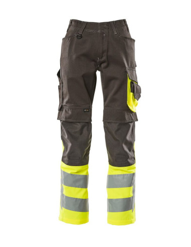 Pantalone da lavoro alta visibilita' classe 1 con ginocchiere  MASCOT mod. 15679-860 LEEDS.