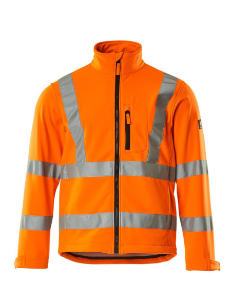 Giacca softshell da lavoro alta visibilita' classe 3 interno pile MASCOT mod. 08005-159 CALGARY.