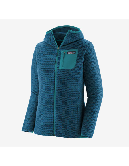 Felpa invernale per donna con cappuccio PATAGONIA mod. 40260 W'S R1 AIR FULL ZIP HOODY