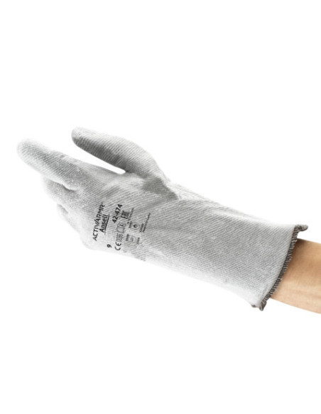 Guanti da lavoro anticalore per manipolazione oggetti caldi con manichetta 330 mm. ANSELL ACTIVARMR mod. 42-474.