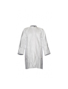 Camice protettivo da lavoro in Tyvek bianco con bottoni INDUTEX mod.PRO-TECH 2